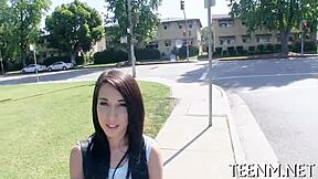 Teen Mia Hurley gets her tight pussy sampled in hardcore oral contest