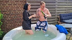 Mya Lorenn Ass Fucked by Neighbour in Garden