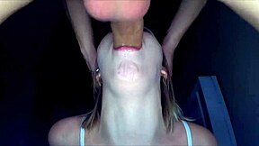 Watch the sloppiest deepthroat ending in a throatpie.