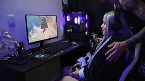 Otaku Girl With Piercings And Small Tits Gets Fucked Hard While Playing Fortnite