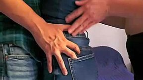 isa brought her young friend to watch how they penetrate her tight pussy with monster cock