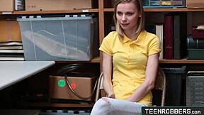 i'm catarina petrov, a shoplifter getting my pussy eaten out roughly