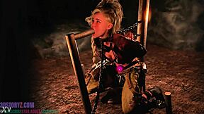 Gemma smithy trains blowjob while bound in bondage