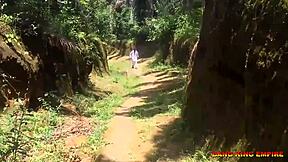 Indian College Couple Fucks Outdoors In The Bush