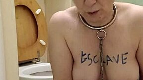 french housewife flashes and slaps in toilet humiliation