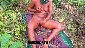 Pretty chubby girl gets raw hard fucking in the forest with big tits bouncing