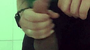 Security Masturbates in Mall Bathroom!