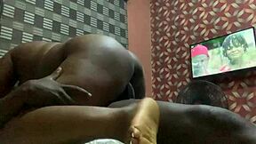 Fat girlfriend gives blowjob, rides cock hard.