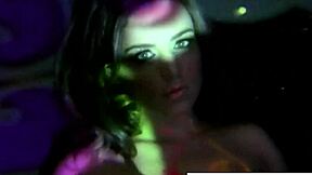 Busty Natasha Nice Shoots Fun And Sexy Black Light Video, Teasing Her Big Tits And Pussy