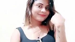 the indian girl dances seductively, shaking her big tits and ass