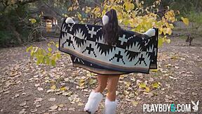 Curvy arab milf lena the plug exposes hot naked body for playboy