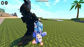 Whoreblox Game - Gangbang Moment 11 With Creampie And Cumshot