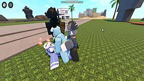 Whoreblox Game - Gangbang Moment 11 With Creampie And Cumshot