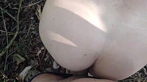 hot girl fucks in park, guy cums, keeps going