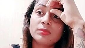 the indian girl dances seductively, shaking her big tits and ass