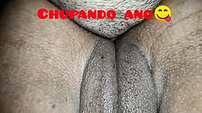 Licking My Ecuadorian Wife's Big Ass And Pussy In Doggy Style