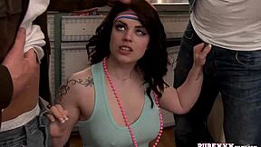 i titty fucked the sporty brunette in a threesome with anal and blowjob