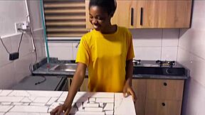 African slut with nice butt gets worked out hard in homemade bed session