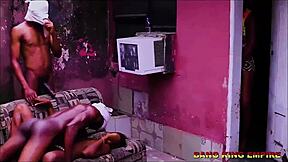 Slim Saida Bob RIDES Two BIG FAT COCKS In The Ghetto!