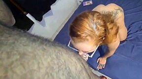 Oh, Hot Redhead Loses Control Fucking Daddy Hard!