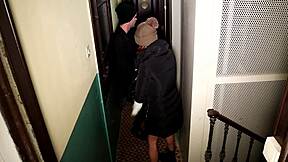 when i bumped into my pretty neighbor on the stairs, we started chatting