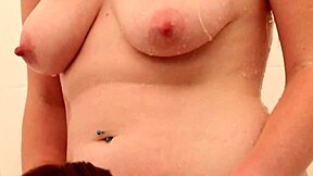 Fucking Blondes Wet Pussy in Shower