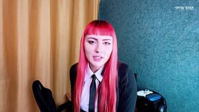 femdom role play makima seduces you to creampie her tight pussy in heels and cosplay