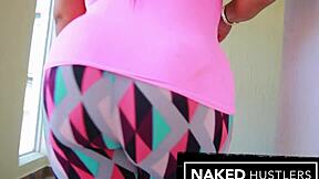 Big monster booty Kim Cruz bounces on big black dick!