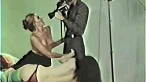 vintage seventies porn shoot with hairy pussy threesome