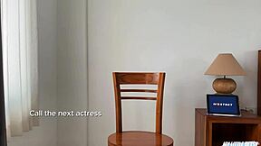 Aspiring Cute Blonde Teen Actress Gives Blowjob And Rides In Doggystyle For Facial During Casting Interview