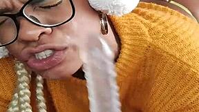 Ebony Slut Flashes Hairy Beaver While Masturbating Solo In Exhibitionist Fetish Scene