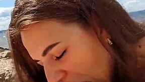 i gave a beautiful deepthroat blowjob to that big cock by the river in 4k