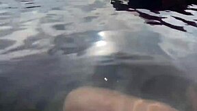 Stranger feeds my cum to fish publicly on beach with big cock handjob