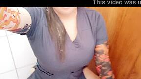 Latina Mother-In-Law Touches Her Big Pussy And Ass In The Bathroom