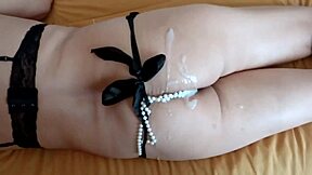 Two Big Cumshots On Stepmom's Big Ass In Same Lingerie?