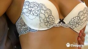 Mexican milf Adrianna Luna deepthroats cock while choking