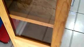 Mexican Big Ass Teases In Store, Contrasting Innocence With Seductive Moves