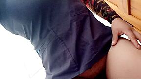 Latina Mother-In-Law Touches Her Big Pussy And Ass In The Bathroom