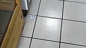 Mexican Big Ass Teases In Store, Contrasting Innocence With Seductive Moves