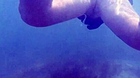 underwater creampie while swimming after cum inside wet pussy