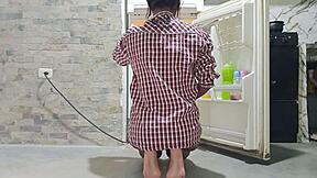 Neighbor cleans without thong, but wears panties? Met on sxhorny com