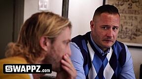 Swappz Proud Stepdads Deepthroat and Doggystyle Skinny Blonde Stepdaughters in Taboo Group Orgy