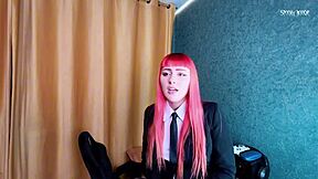 femdom role play makima seduces you to creampie her tight pussy in heels and cosplay