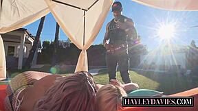 Adorable blonde stepsister deepthroats in doggystyle