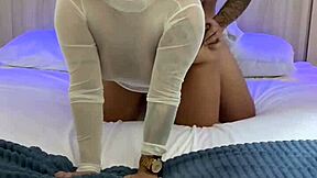 Boldly licking tattooed pussy to intense orgasm