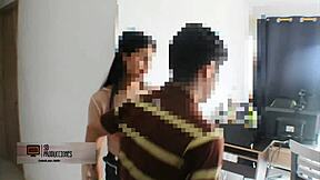 Latina Brunette Bent Over For Deepthroat Blowjob