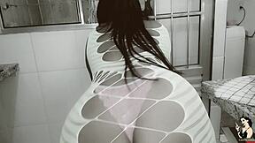 Ever wonder how a glamorous Latina milf's private live show ends with a steamy homemade trailer?