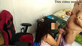 Tall Fitness Brunette Enjoys Rough Encounter In Her Workplace