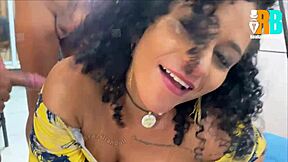 Brazilian Bull Threesome Amateur in Front the Husband!