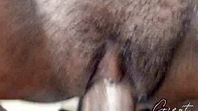 Extreme close-up pussyfucking leads to macro creampie